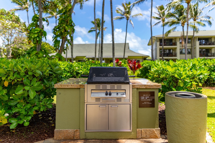 Whip up some delicious Hawaiian BBQ at the shared Grill Area