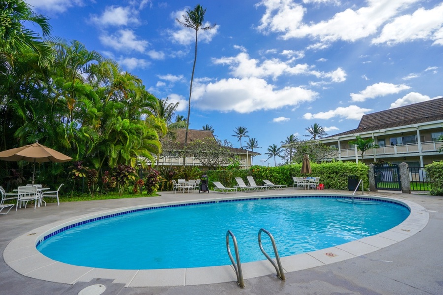 Enjoy the community pool for relaxing afternoons in the sun