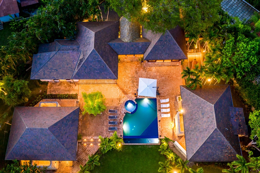 A bird's-eye view of the stunning villa complex at Casa de Campo.