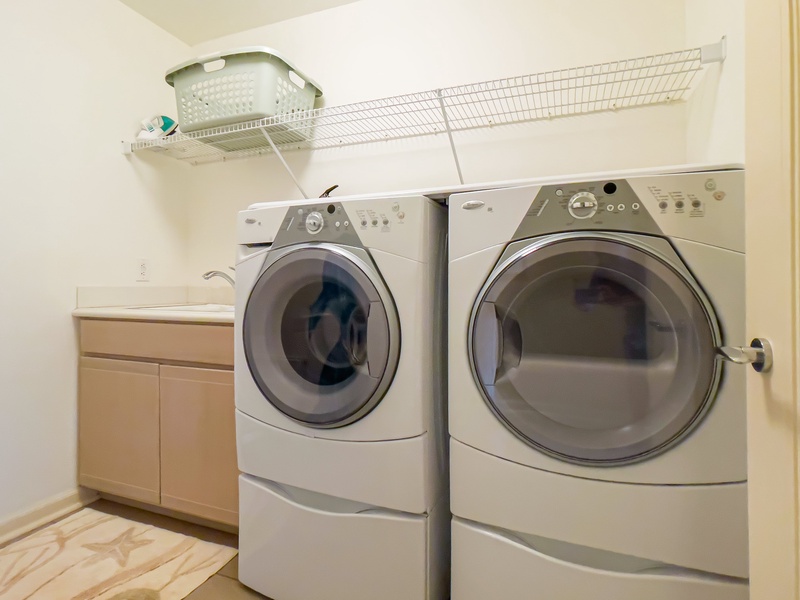 Spacious & Convenient Downstairs Laundry Room w/ Iron & Ironing Board