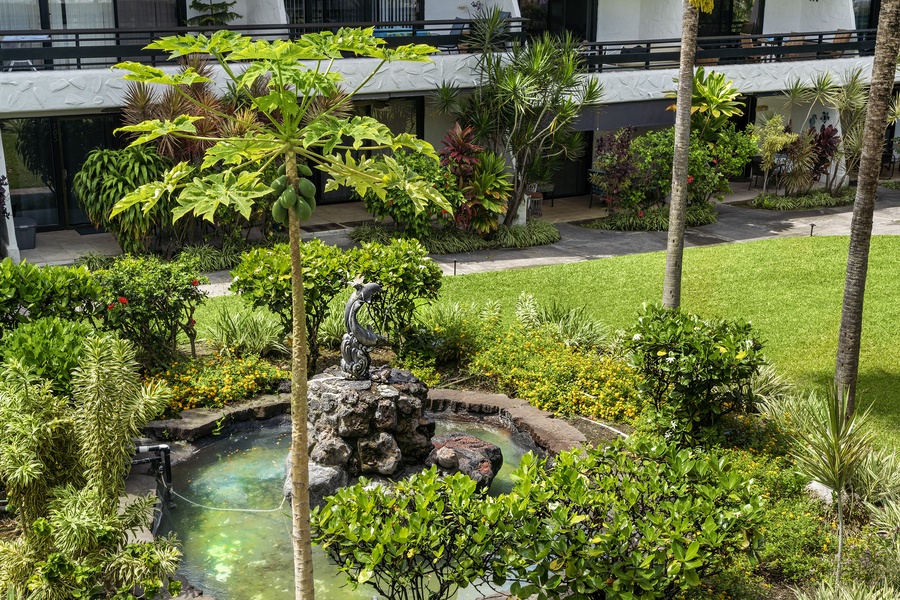 Water feature directly in front of the condo from the Lanai