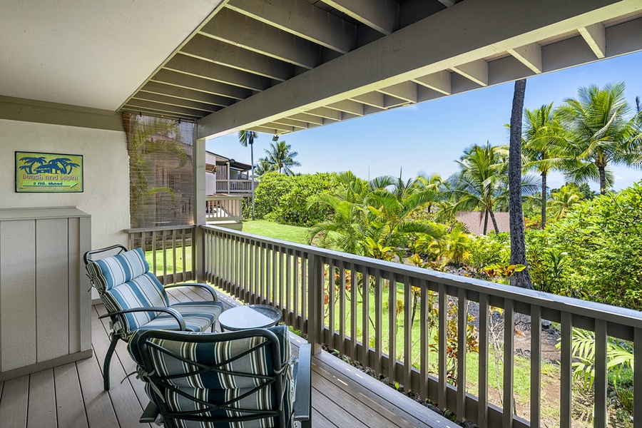 Downstairs Lanai outside the bedroom with gorgeous views!