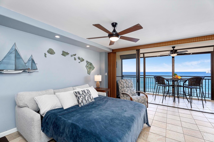 Wake up to the sound of waves and island vibe.