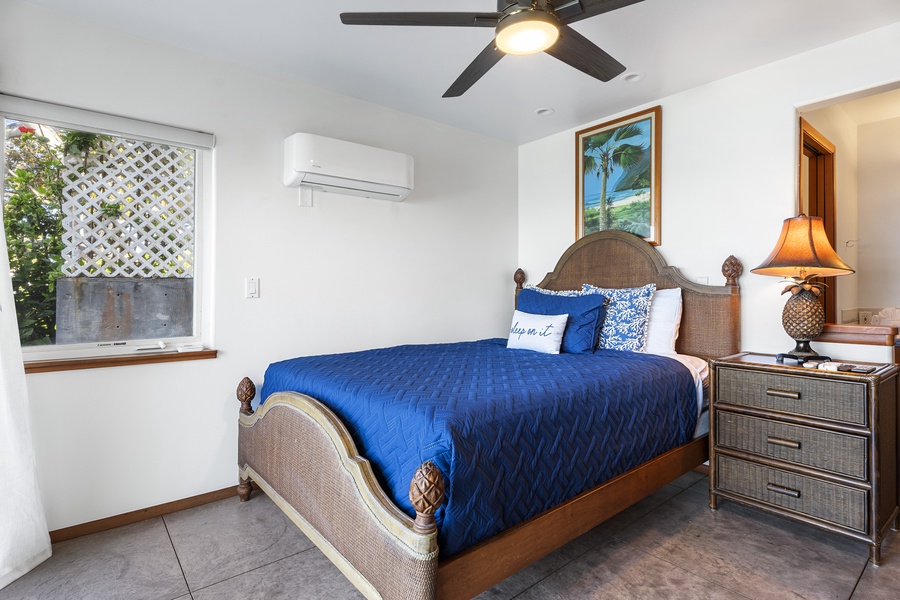 Downstairs guest bedroom detached from main house