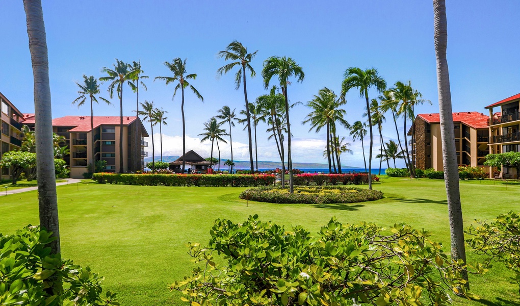 Strolling from the lobby to Papakea’s inviting oceanfront pool