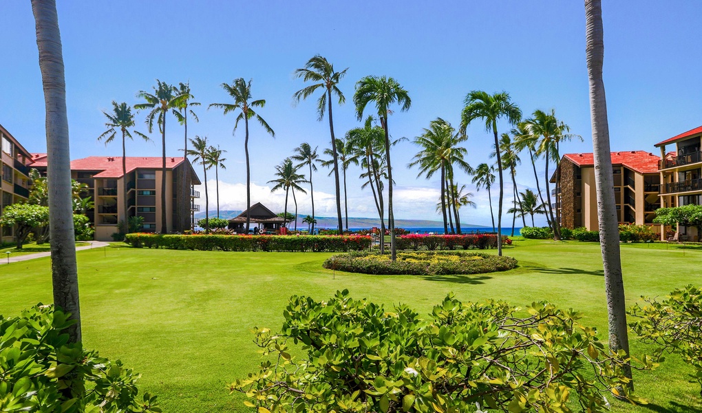 Walking from the lobby to the ocean front pool