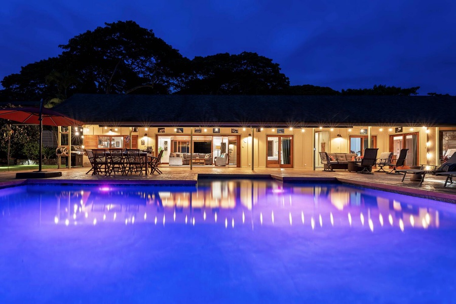 Evening view of the pool.