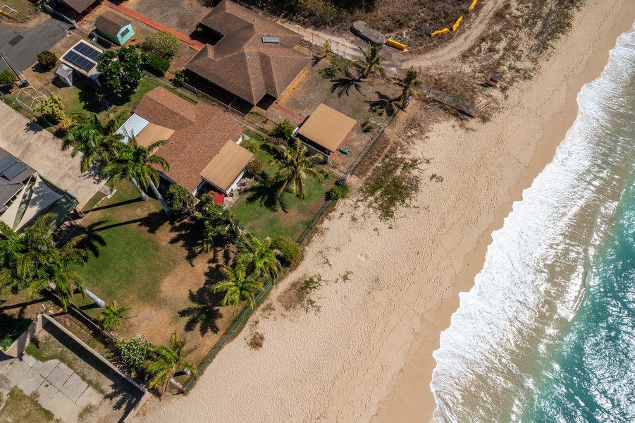 Aerial shot of the home