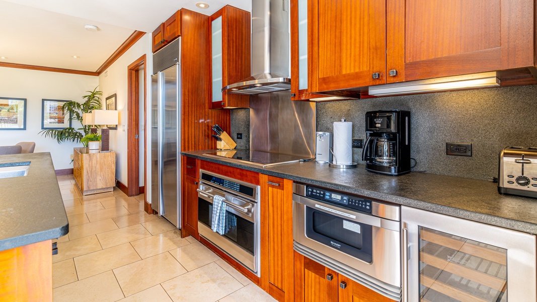 Stainless steel appliances for your culinary adventures.