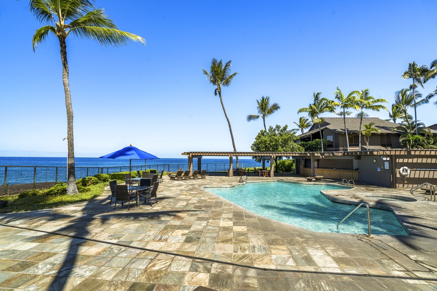 Ocean facing pool at the complex