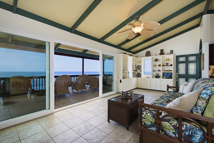 Large sliding doors that allow the beautiful breezes to blow through the entire house!