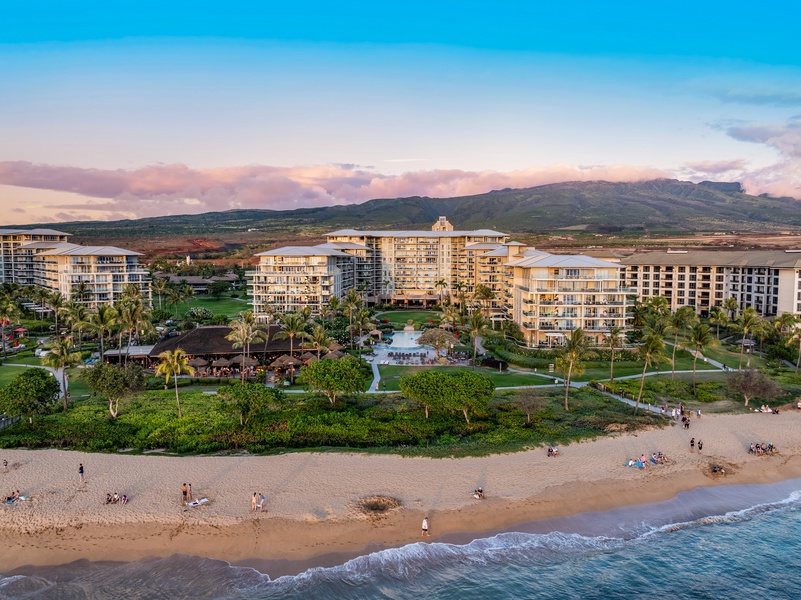 Golden hour illuminates the shores near Honua Kai Konea 204—just minutes from your door.