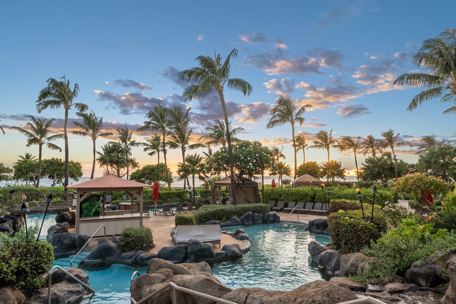 Drift through serene waters surrounded by palms near your stay at Honua Kai Konea 204.