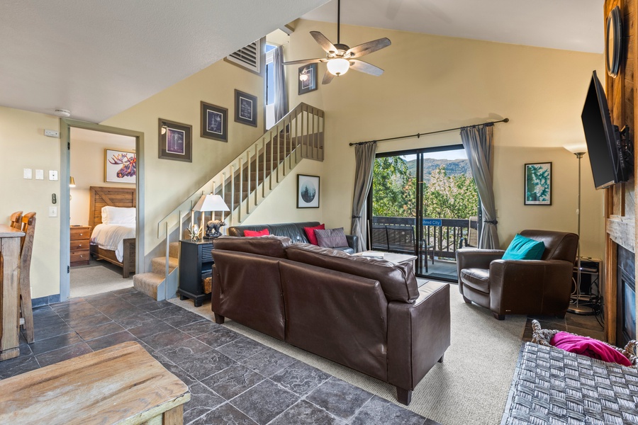 Stroll from the living area to the nightly spaces upstairs with ease, keeping the fun going.