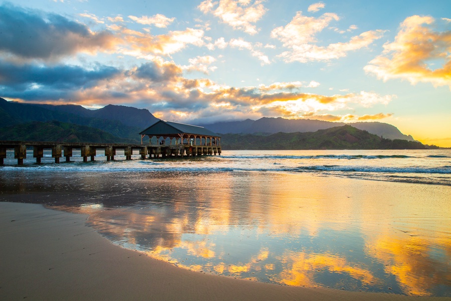 Reflections at Hanalei.