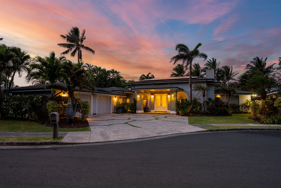 Sunset hues welcome you home to this peaceful Kailua retreat.