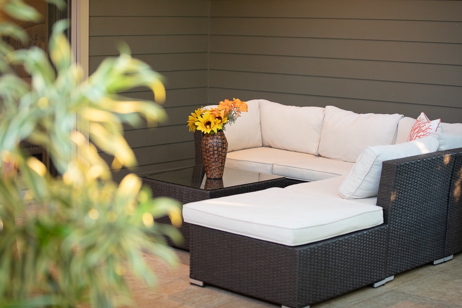 Experience tranquility on the primary suite private patio.