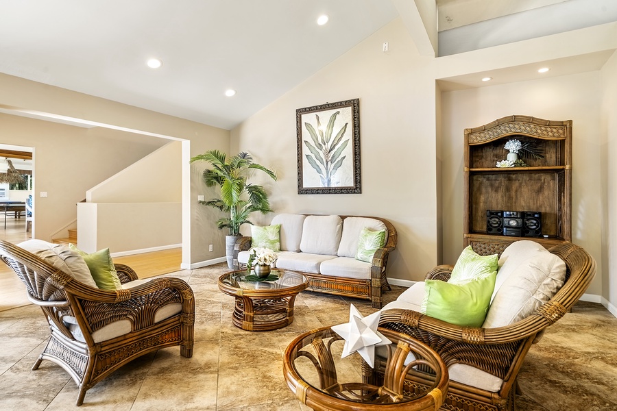 Professionally decorated this home truly embraces Hawaii!