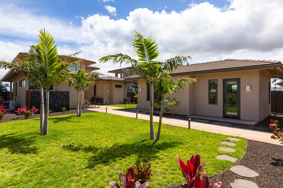 Both detached fifth and sixth bedrooms have ensuite bathrooms and yard views.