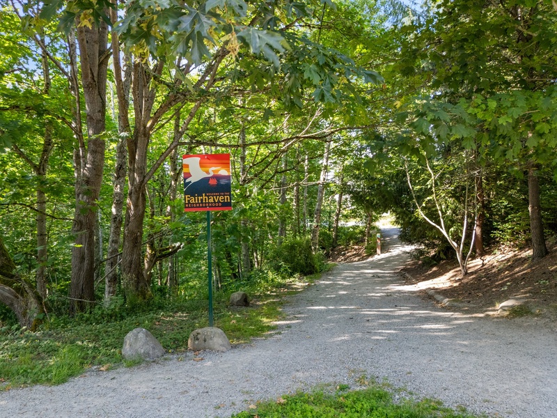 Pacific Street Trail is just steps away, leading into lush forest paths.