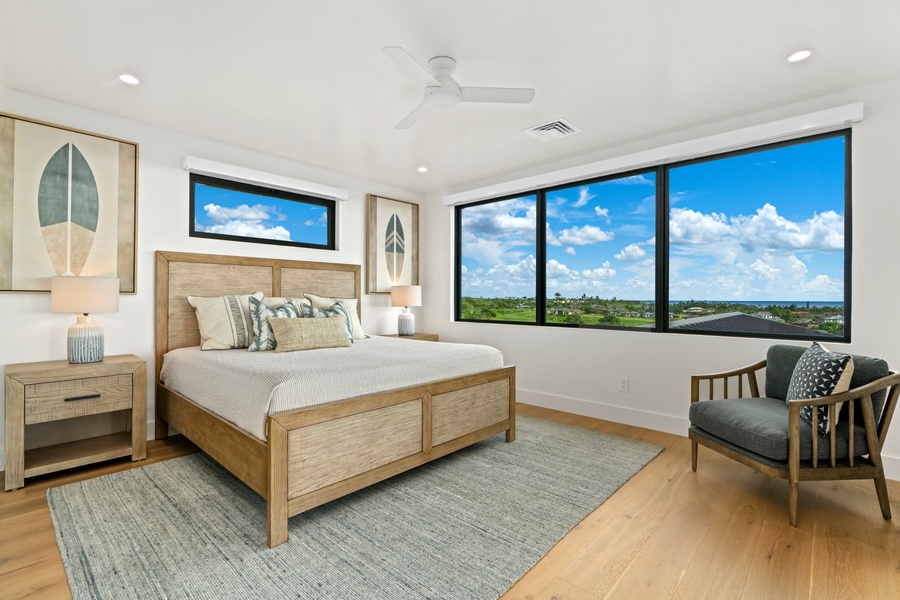 Wake up to stunning panoramic views from your bright, airy bedroom with premium furnishings and peaceful comfort.