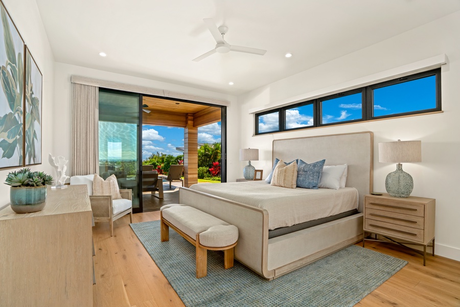 Your spacious bedroom opens to a private terrace where ocean breezes meet modern comfort, creating your perfect retreat.
