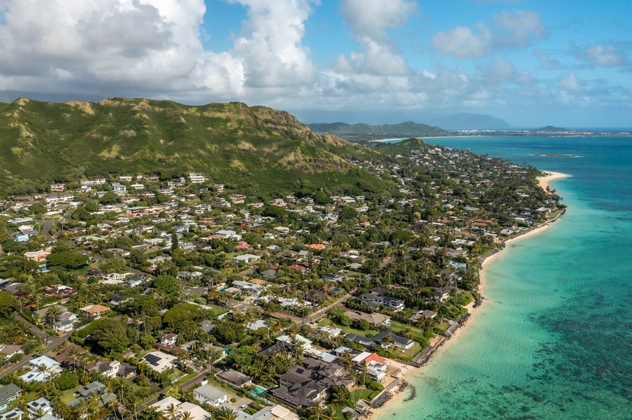 Aerial shot of the location