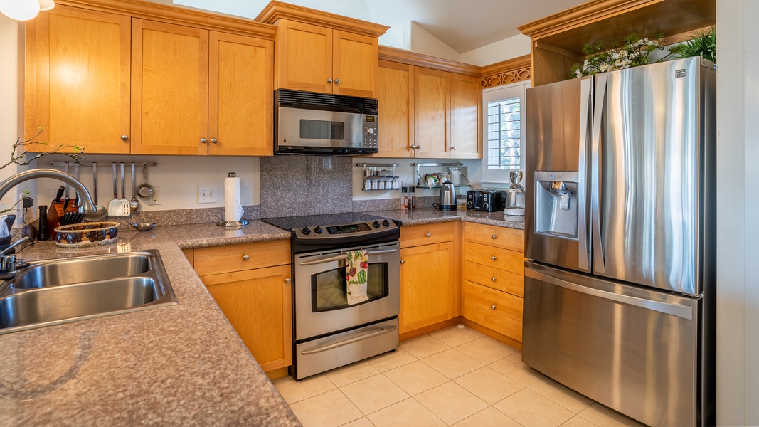 Gracious amenities including stainless steel appliances for your culinary adventures in the kitchen.