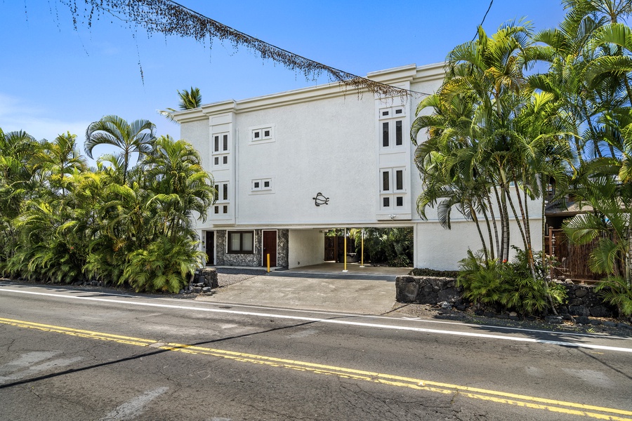 Exterior and parking areas at Kona's Shangri La