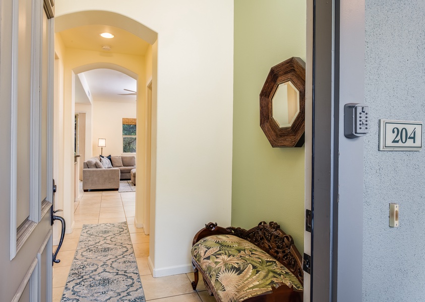 Feel welcomed the moment you arrive—this inviting entryway sets the tone for your luxurious stay in paradise.