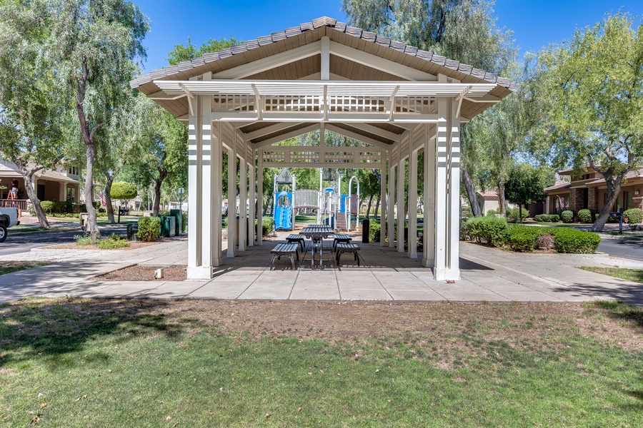 Outdoor patio for a nice dining experience with loved ones.