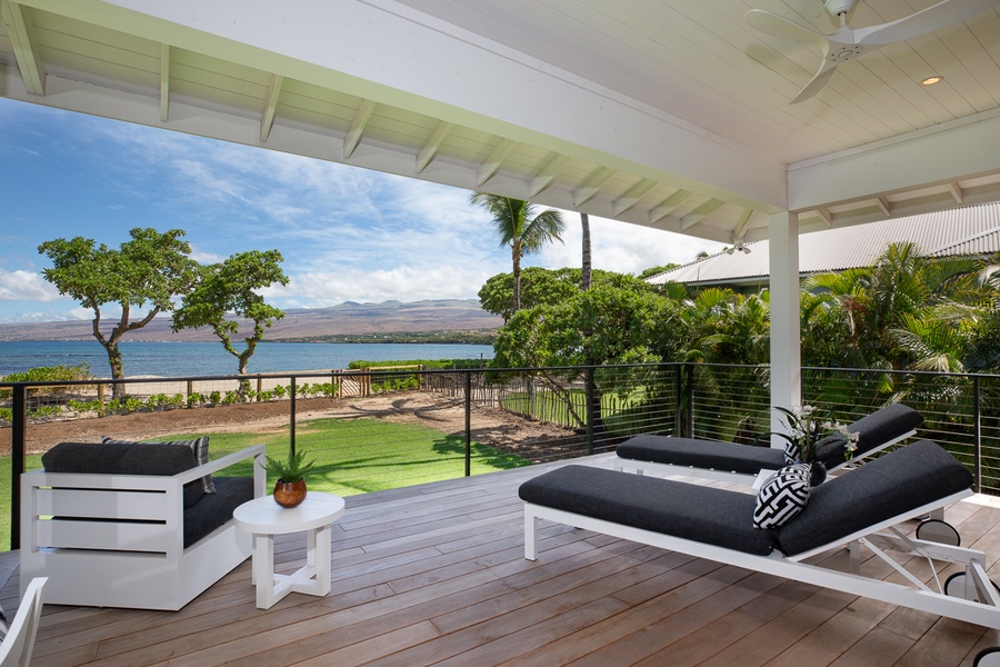 Bask in the peaceful lanai views, a tranquil scene that soothes the soul.