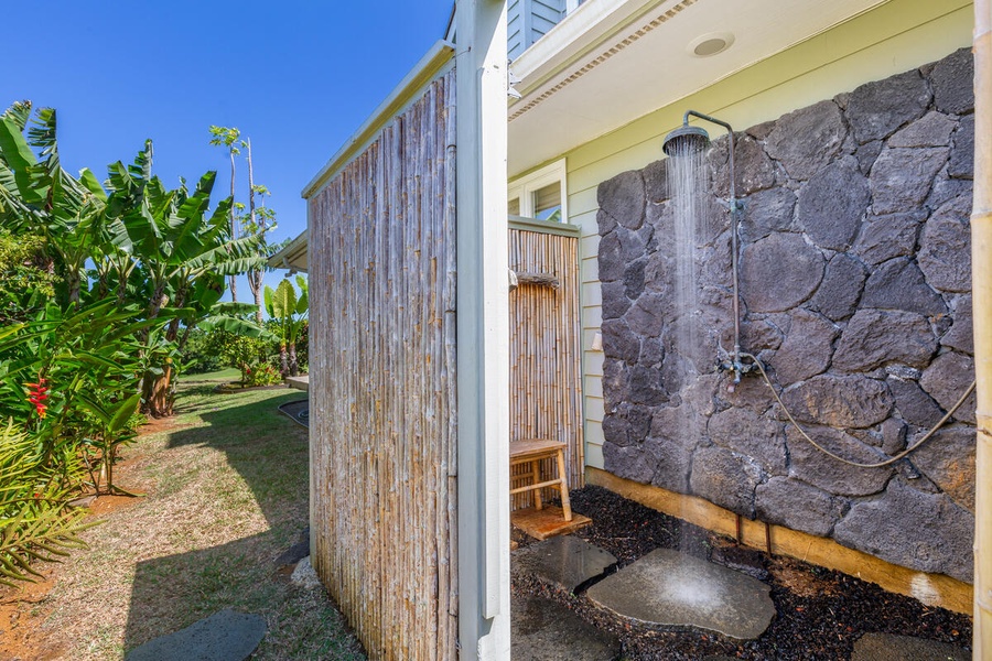 Enjoy the outdoor shower!