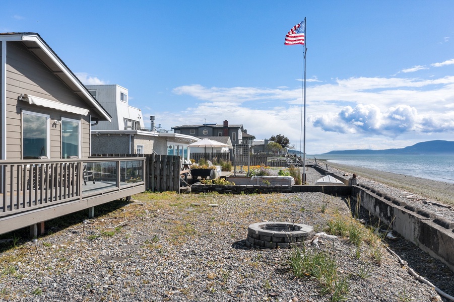 Enjoy an expansive and private beachfront backyard.