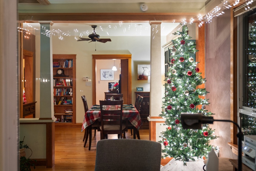 Celebrate the season with meals, laughter, and holiday cheer around the dining table.