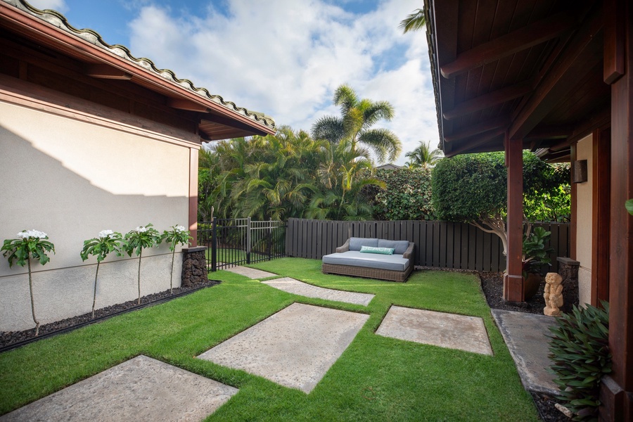 Soak privately in your own hot tub, surrounded by tropical foliage and peace.