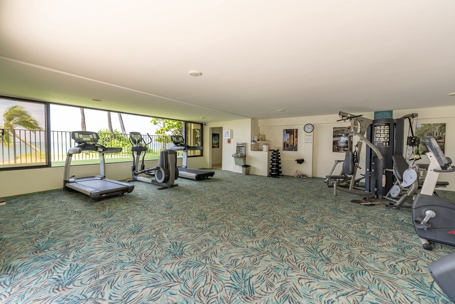 The community fitness area.