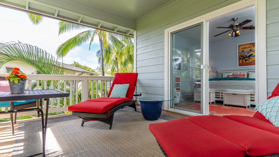 Lounge chairs and island breezes.