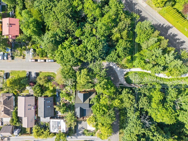 Nestled beneath the forest canopy, this home feels worlds away.