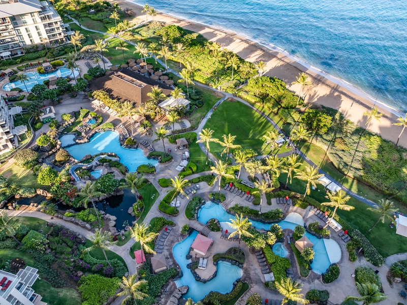 Enjoy full access to the sprawling resort poolscape, only steps from Honua Kai Konea 204.