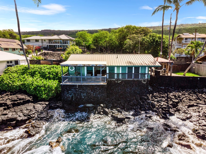 Take in the unbeatable oceanfront setting, with waves crashing below and lush greenery surrounding your private escape.