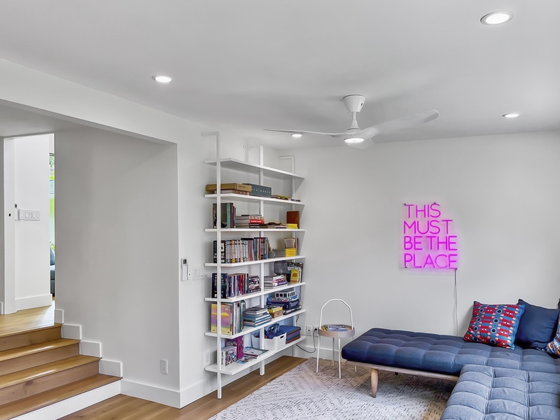 The reading nook is equipped with a lounge area/optional 4th bedroom