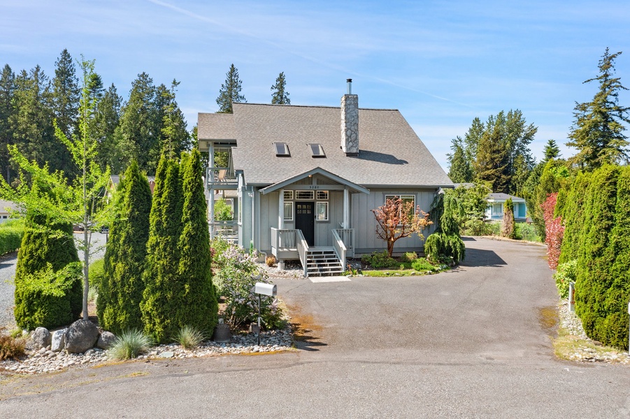 Welcome to our humble abode - featuring the stunning front entrance of our home