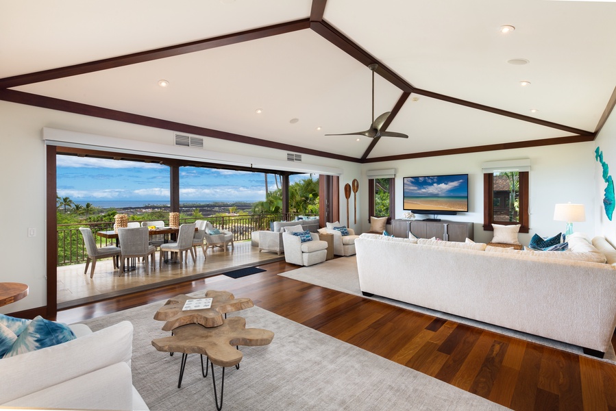 Chic modern decor and panoramic views of the ocean