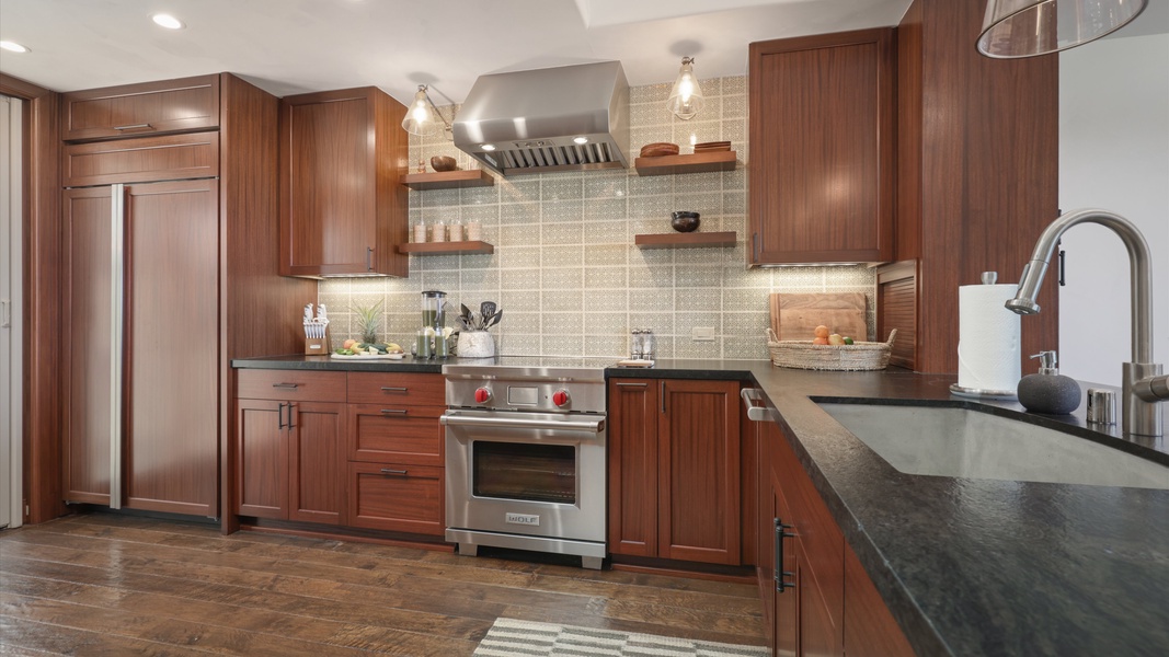 Indulge your culinary expertise in the kitchen area with top-tier appliances, plenty of storage and counter spaces.