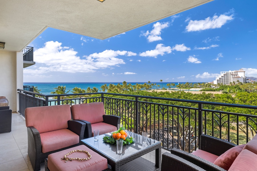 The incredible ocean views from the lanai.