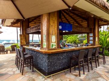The Beachfront Bar where you can sip your drink and toast!