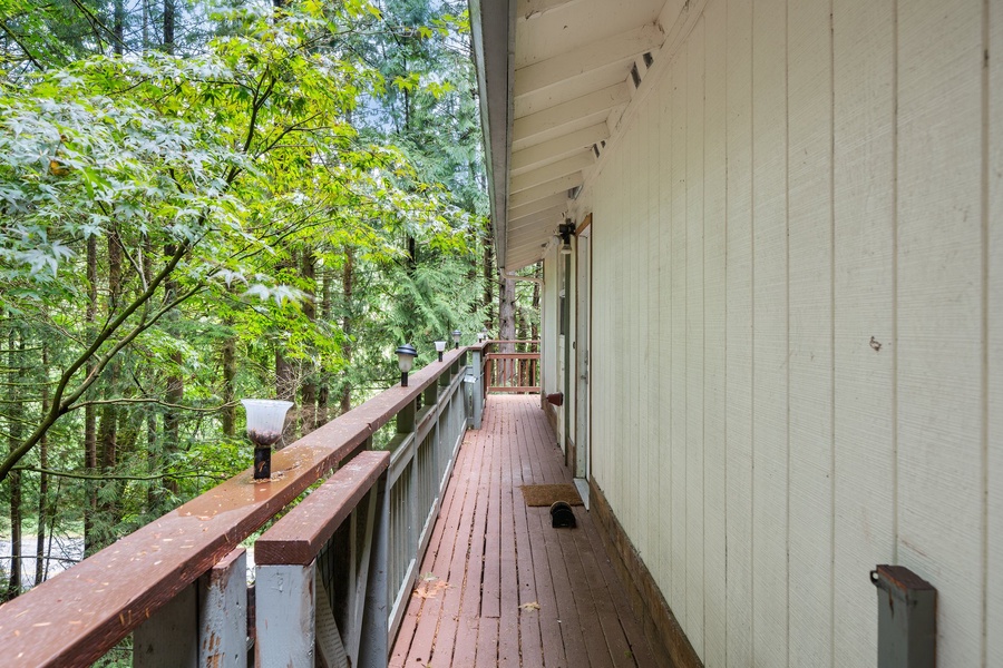 360° serenity: embrace nature from our wrap-around deck.