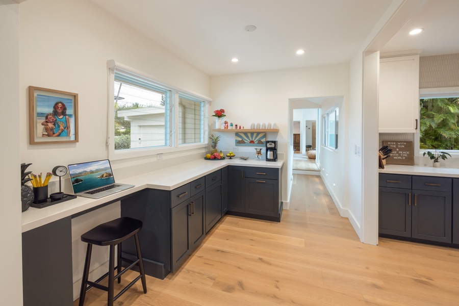 Our coffee corner invites you to start your day island-style—with beans, brews, and a tranquil garden-side view.