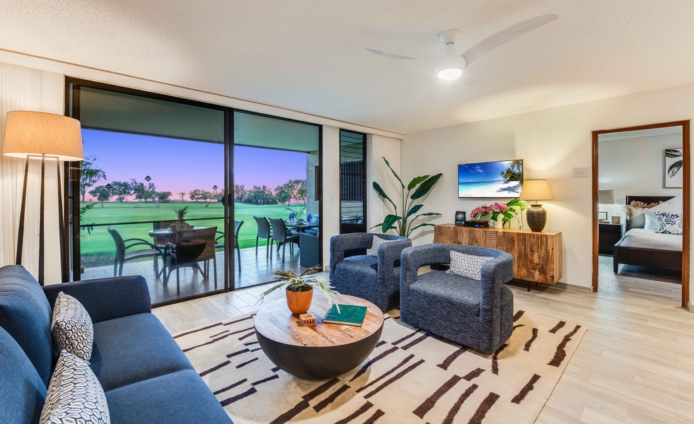 Watch the sky ignite in color from your living room or lanai—where dazzling sunsets create the perfect island backdrop.